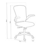 Silla de estudio Lexi giratoria altura regulable negro medidas