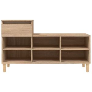 Mueble zapatero 1 cajón 6 compartimentos 60x102x36 cm