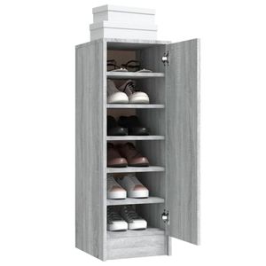Mueble zapatero 1 puerta 6 compartimentos 92x32x35 cm