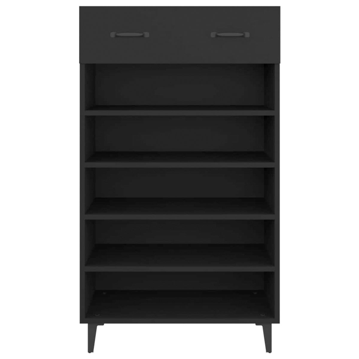 mueble-zapatero-madera-1-cajon-5-compartimentos-negro-frente