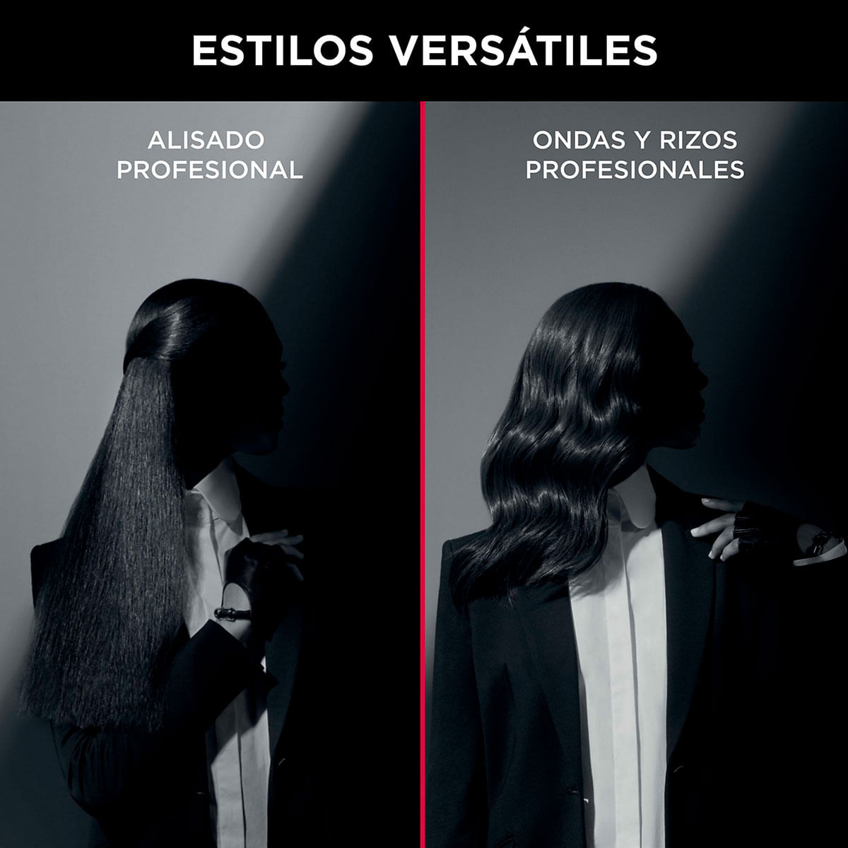 Plancha de pelo Rowenta K/Pro Stylist x Karl Lagerfeld tecnología iónica negro características 2