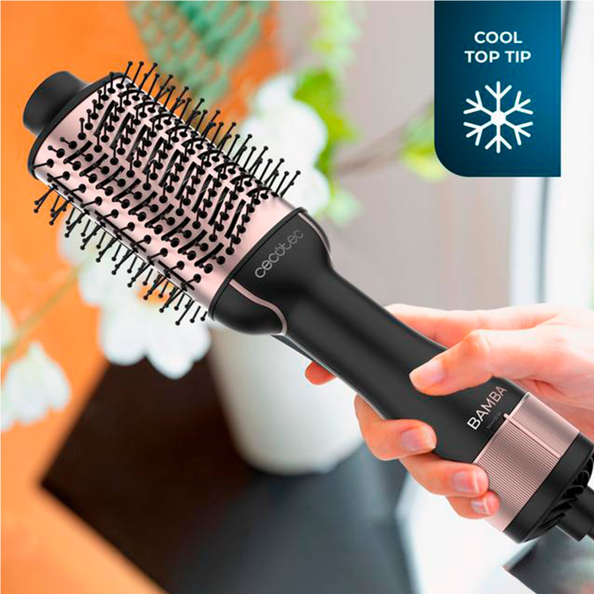 Cepillo de aire Cecotec Bamba CeramicCare Unique 1200W 2 en 1 negro/rosa características 4