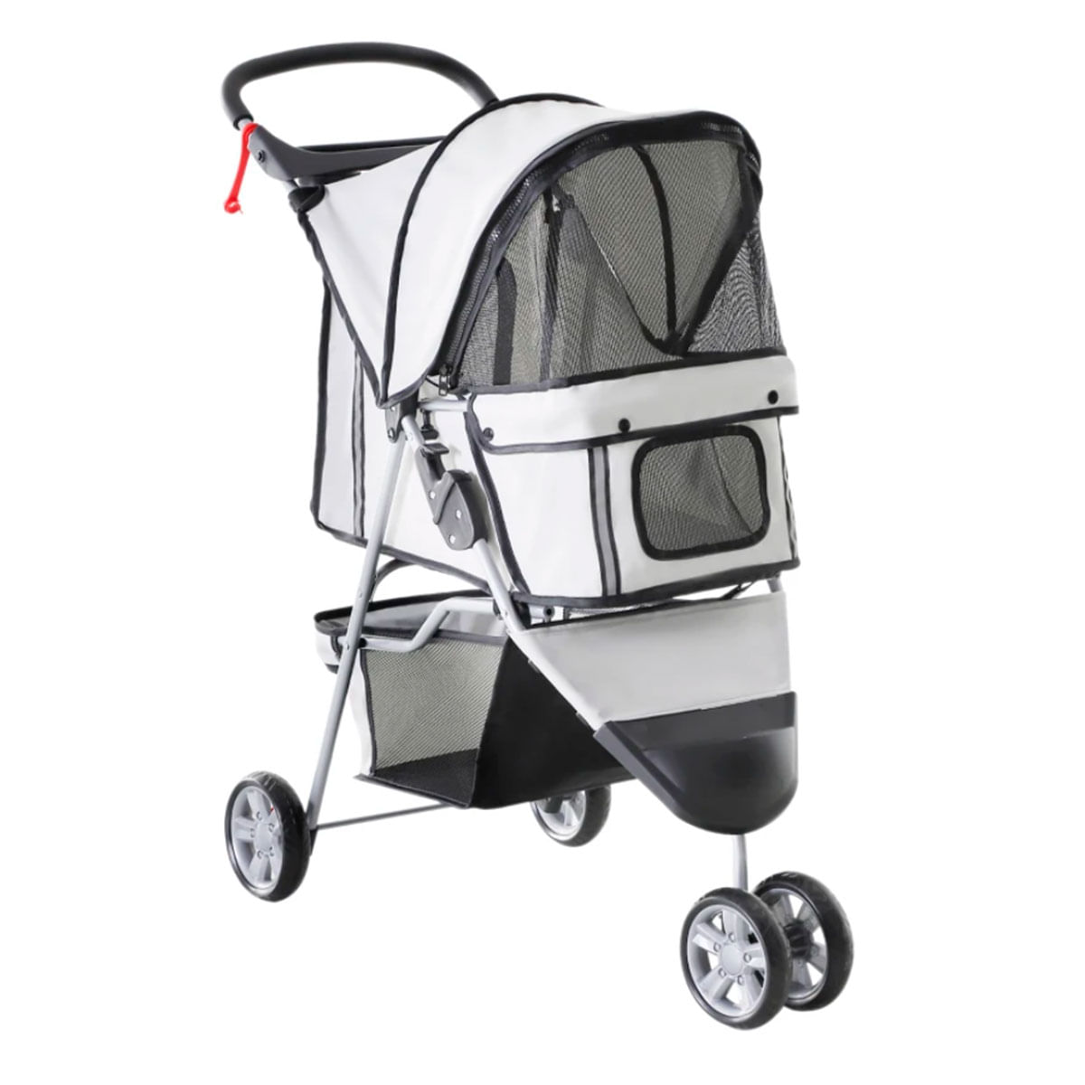 carrito-para-mascotas-gris-frente