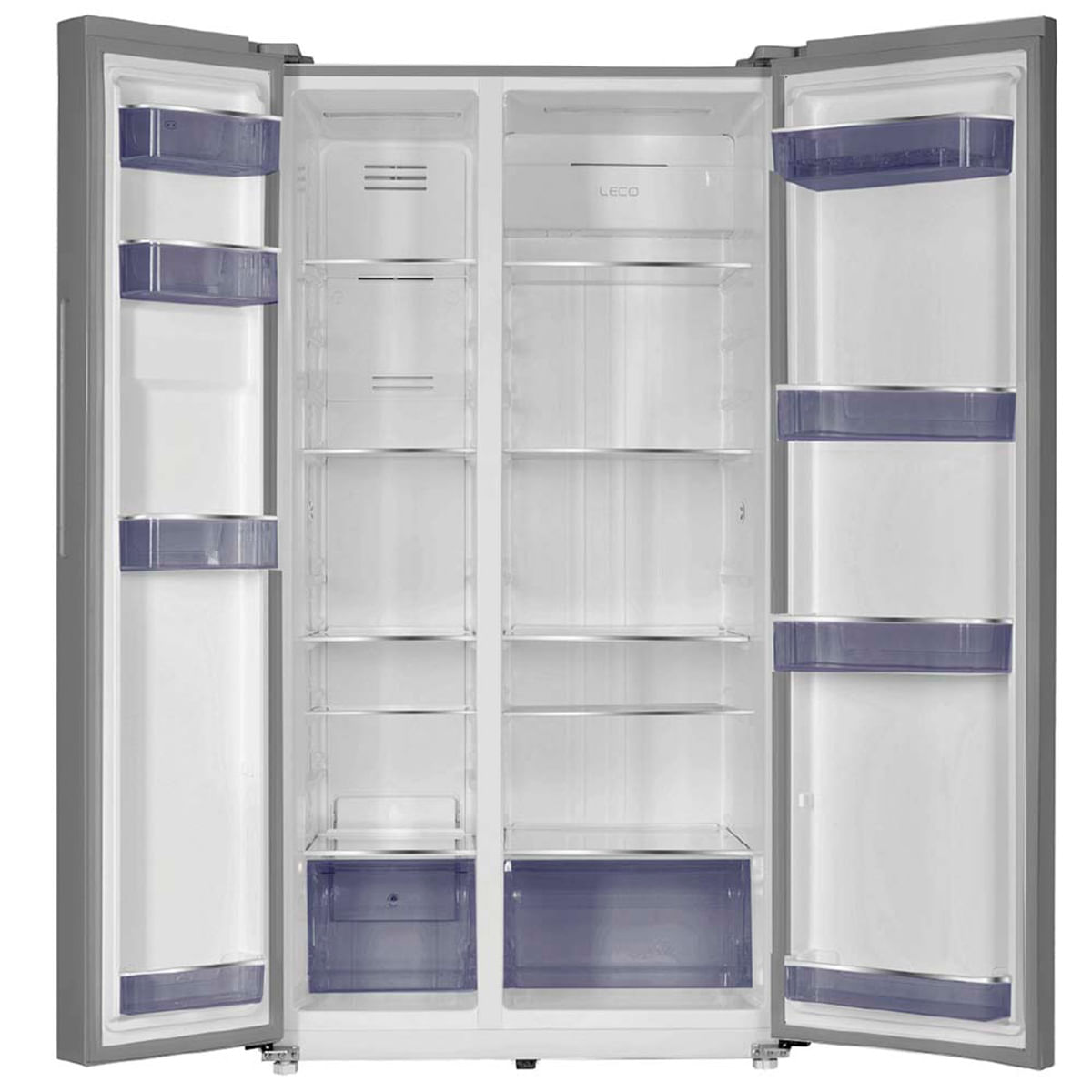 Frigorífico americano Infiniton SBS-719 BGA Total No Frost 550L E cristal negro 177 cm abierto
