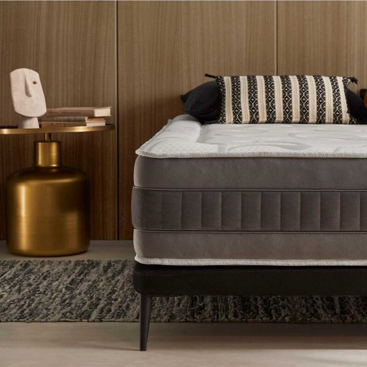 Colchón viscoelástico Luxury Magnus Premium Matris núcleo Bio Confort Plus gris detalle alto