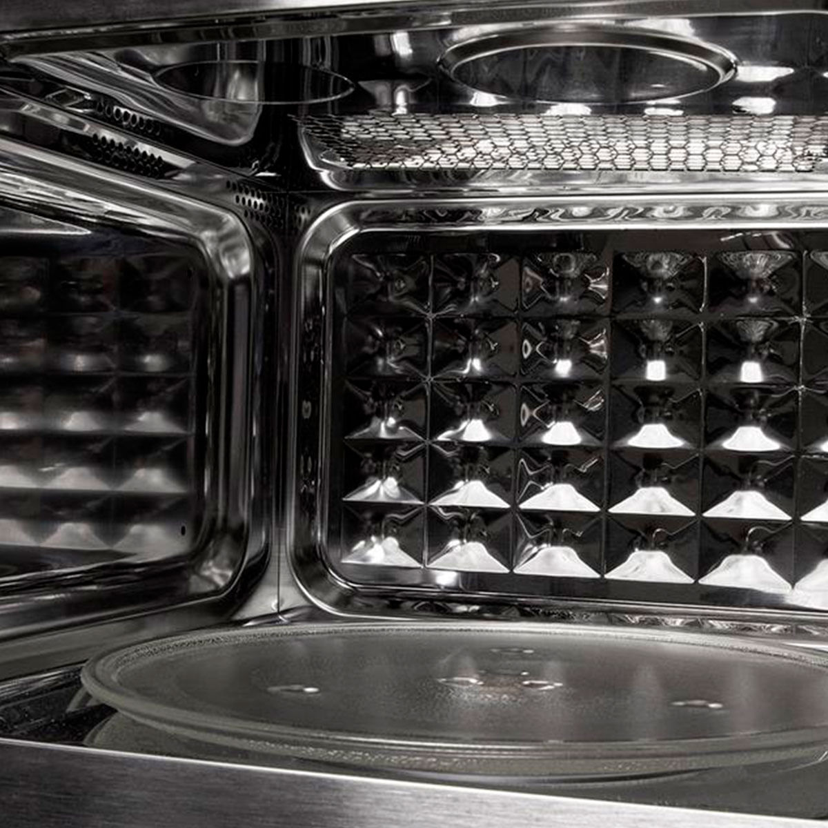 Microondas encastrable Cecotec GrandHeat 2090 Built-in Touch Black 1200W 21L con grill negro detalle interior