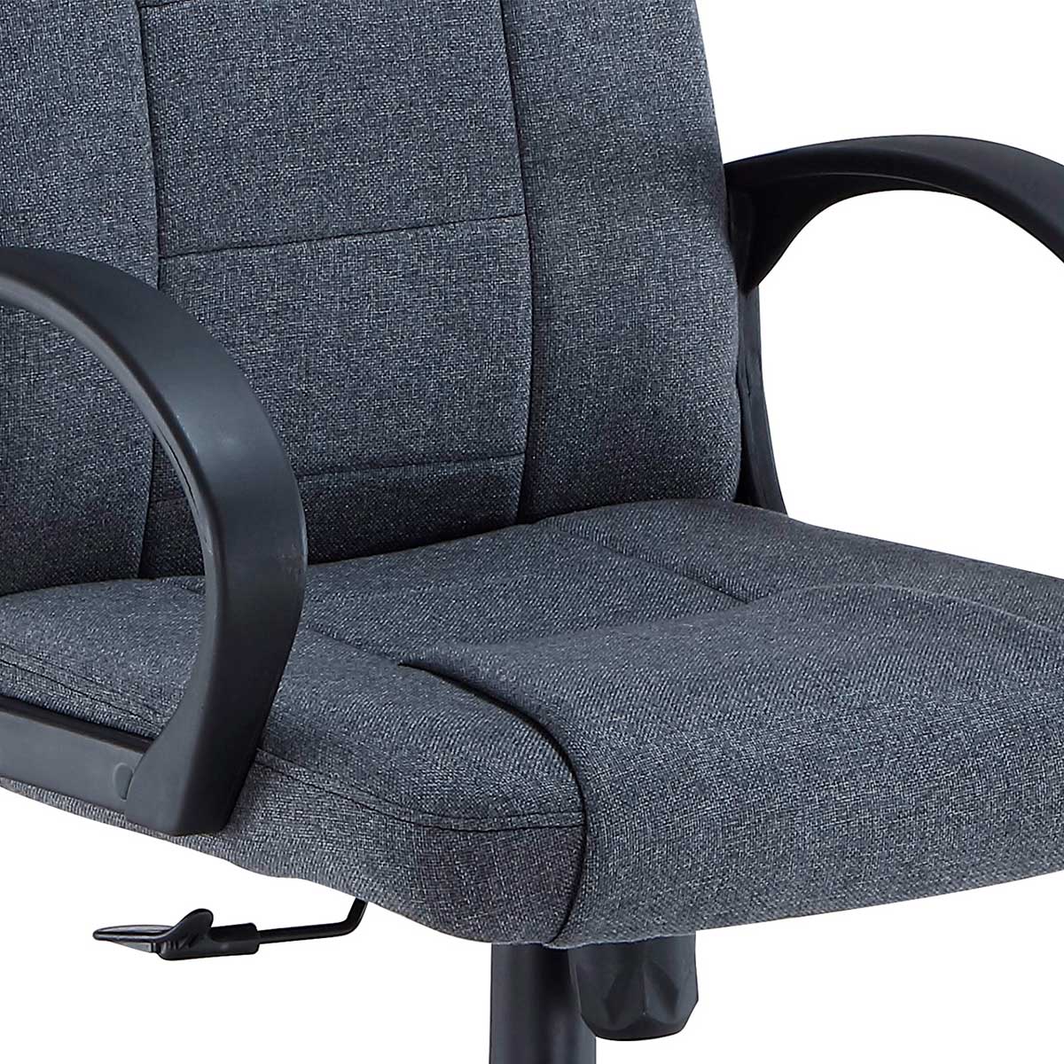 Silla de despacho Henry reposacabezas y altura regulable gris detalle asiento