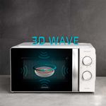 Microondas Cecotec ProClean 2110 700W 20L con grill blanco detalle 3d wave
