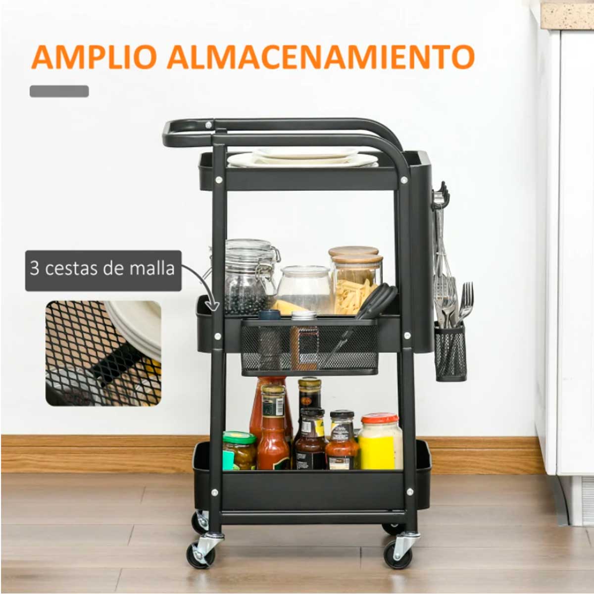 carrito-de-cocina-3-niveles-4-ganchos-almacenaje