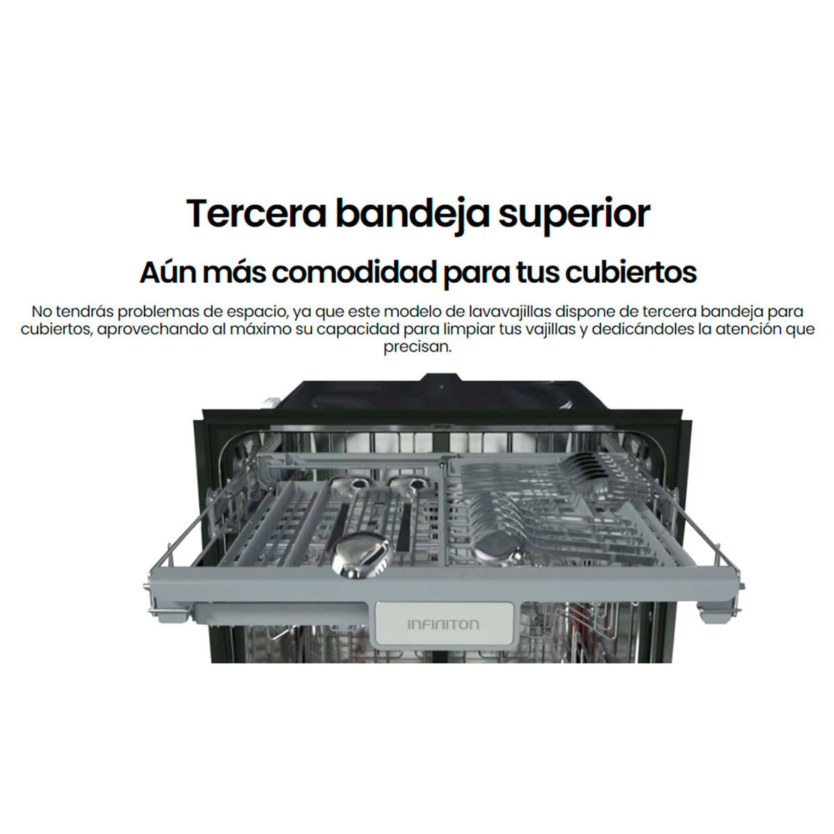 Lavavajillas semi integrable Infiniton DIW-G62W 15 cubiertos 7 programas D blanco 59,5 cm características