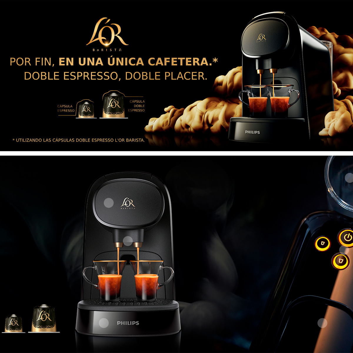 Cafetera de cápsulas Philips L'OR Barista Original LM8012/60 1450W 1L 19 bar negro características