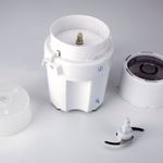 Picadora eléctrica Jata PC123N 650W cuchilla acero inoxidable blanco detalle piezas