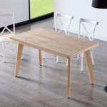 Mesa de comedor Génova fija roble Nordish 76x150x90 cm