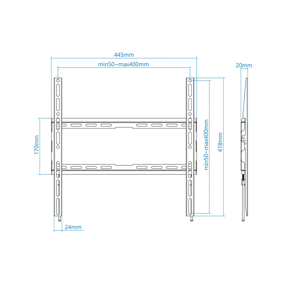 Soporte de TV fijo TooQ LP1070F-B 32''-70'' negro 4