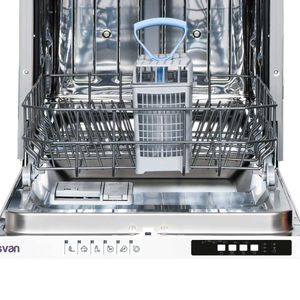 Lavavajillas integrable Svan SVJI1045 10 cubiertos 6 programas E blanco 44,8 cm