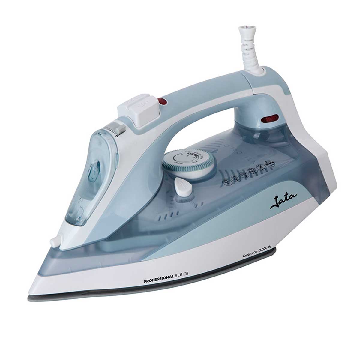 Plancha de vapor Jata PL1058C 3000W 400ml suela cerámica azul