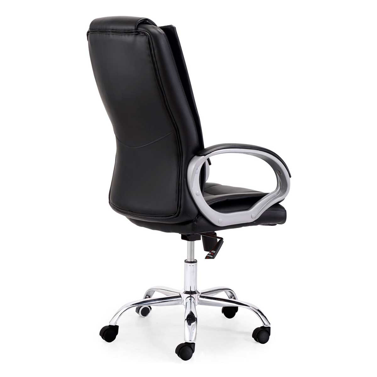 Silla de despacho Atlas giratoria y altura regulable símil piel negro 114-122x68x64 cm  perfil