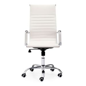 Silla de oficina Letter giratoria símil piel 106-116x64x64 cm