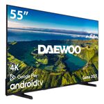 Televisor Smart TV Daewoo 55DM72UA 55'' 4K DLED Android 11 E negro perfil