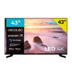 Televisor Smart TV Cecotec TV Cecotec A2 series ALU20043 43'' 4K UHD LED Android 11 F negro