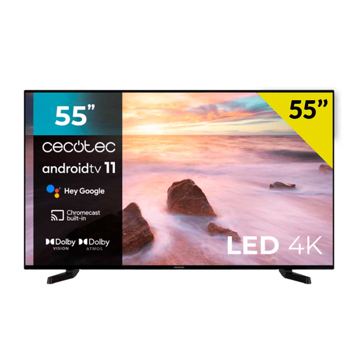 Televisor Smart TV Cecotec TV Cecotec A2 series ALU20055 55'' 4K UHD LED Android 11 E negro