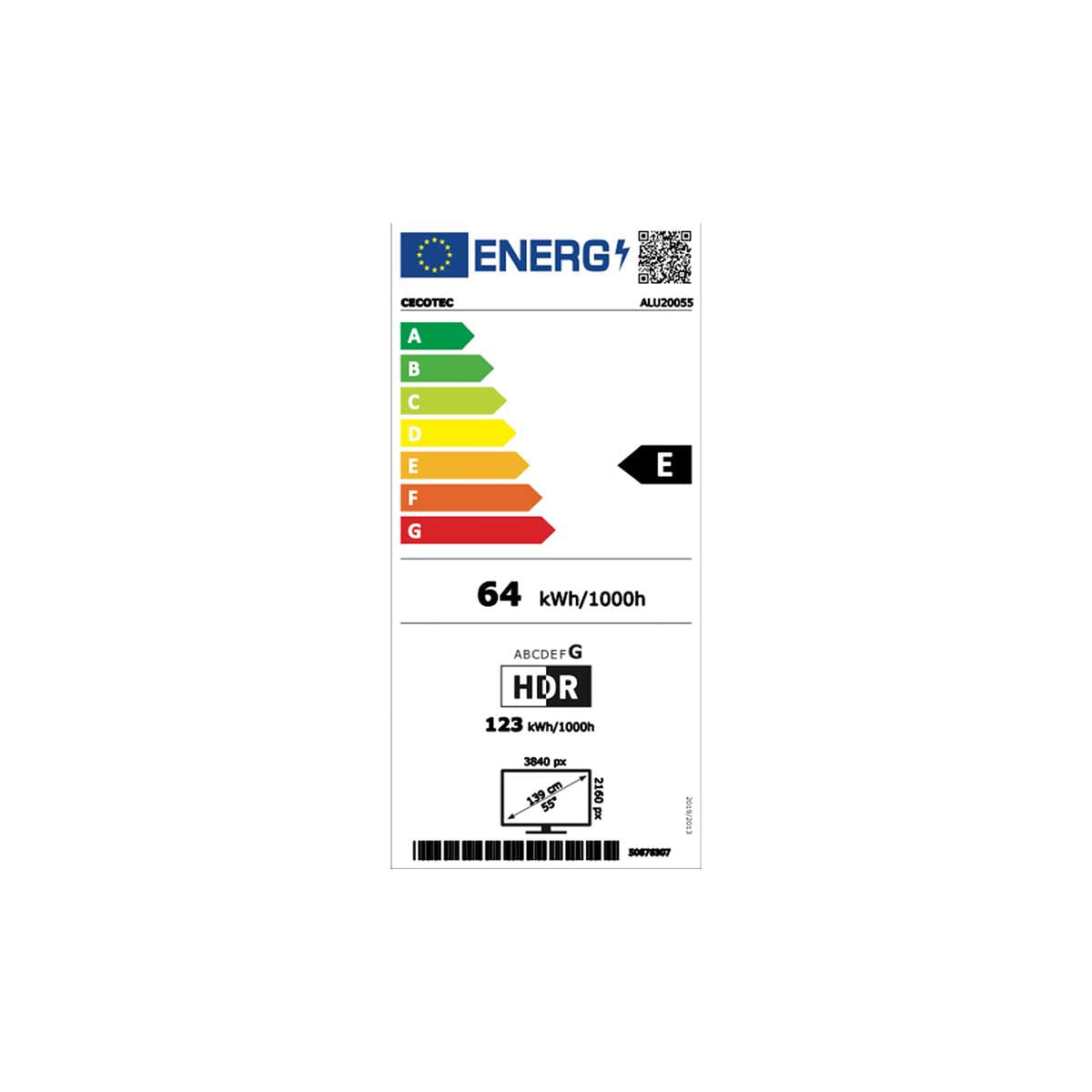 Televisor Smart TV Cecotec TV Cecotec A2 series ALU20055 55'' 4K UHD LED Android 11 E negro ee