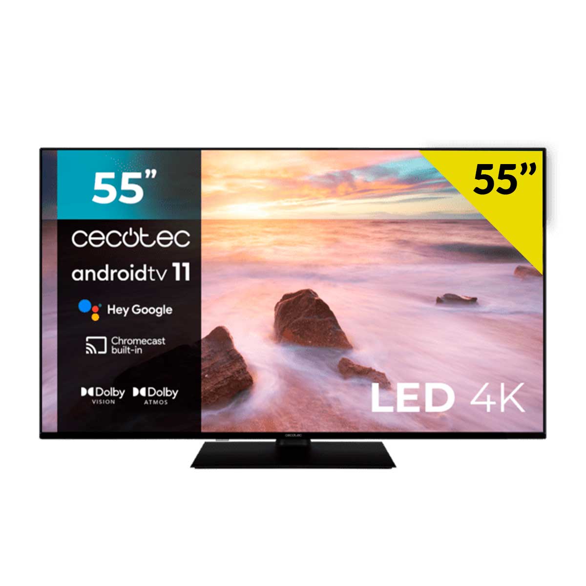 Televisor Smart TV Cecotec TV Cecotec A2Z series ALU20055Z 55'' 4K UHD LED Android 11 E negro