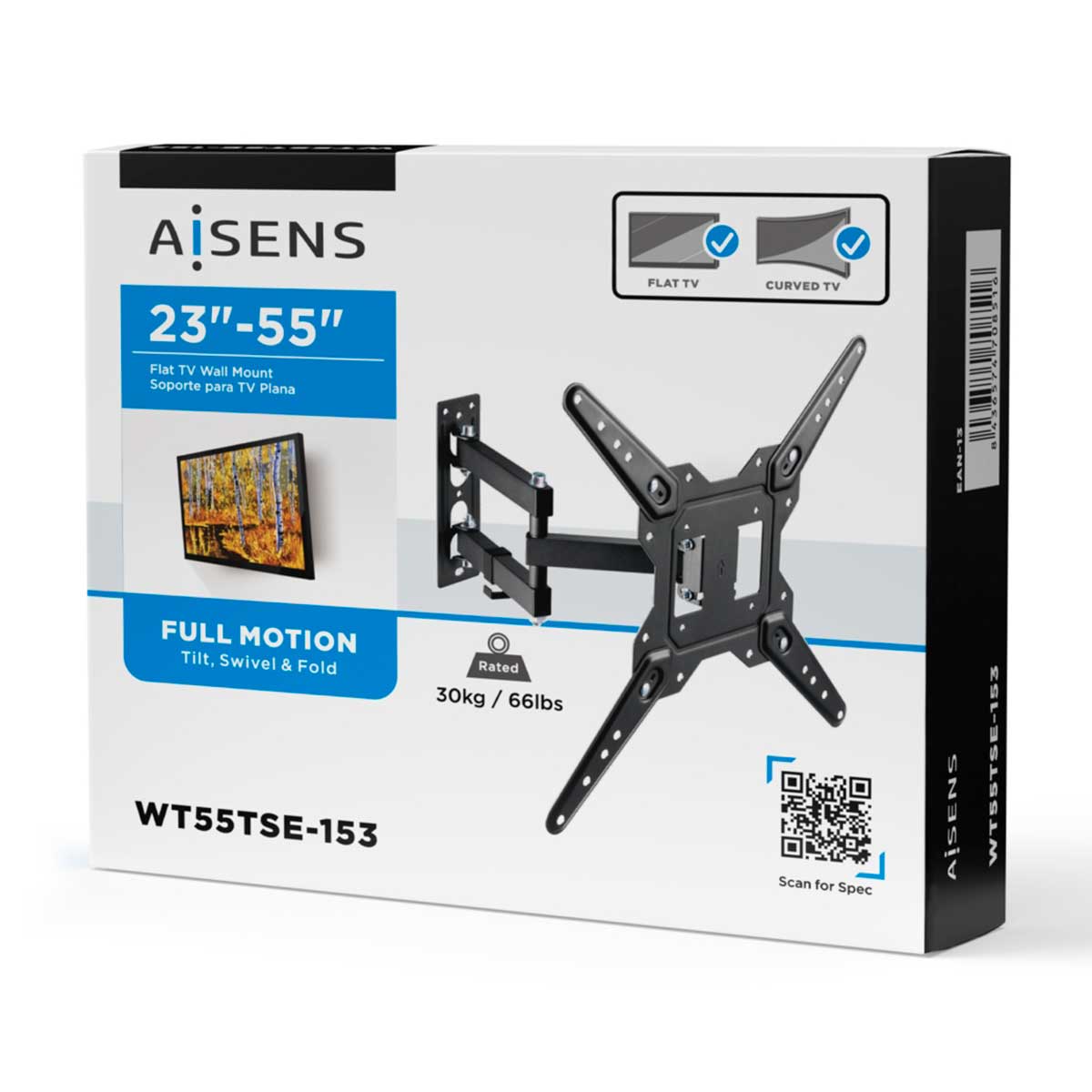 Soporte de TV Aisens WT55TSE-153 23''-55'' inclinable y pivotable negro 5