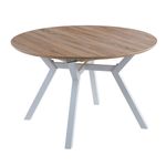 Mesa-de-comedor-Delta-extensible-forma-circular-oak-blanco-75x120-160x120-cm