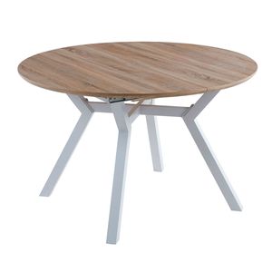 Mesa de comedor Delta extensible forma circular 75x120-160x120 cm