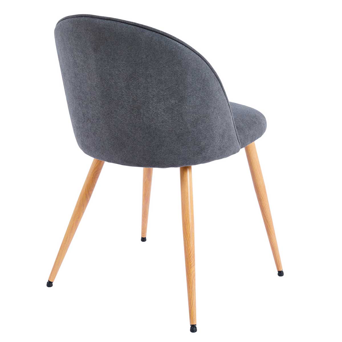 Pack de 2 sillas de comedor Évora tejido acolchado gris/oak 3