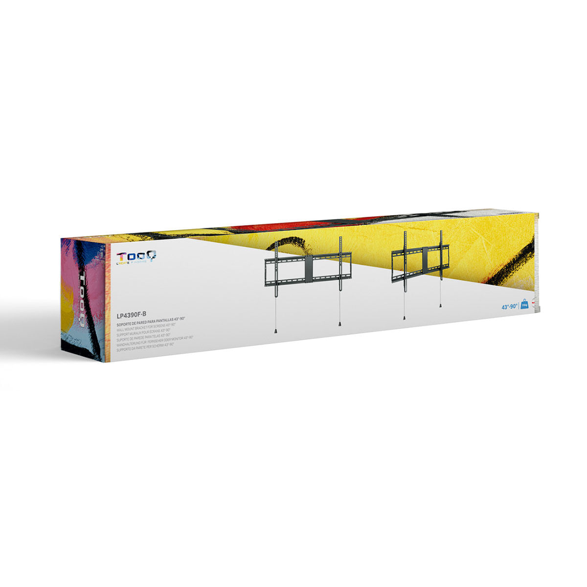 Soporte de TV fijo TooQ LP4390F-B 43’’-90’’con nivel de burbuja negro 8