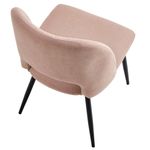 Pack de 2 sillas de comedor Venus tejido acolchado beige/negro vista cenital