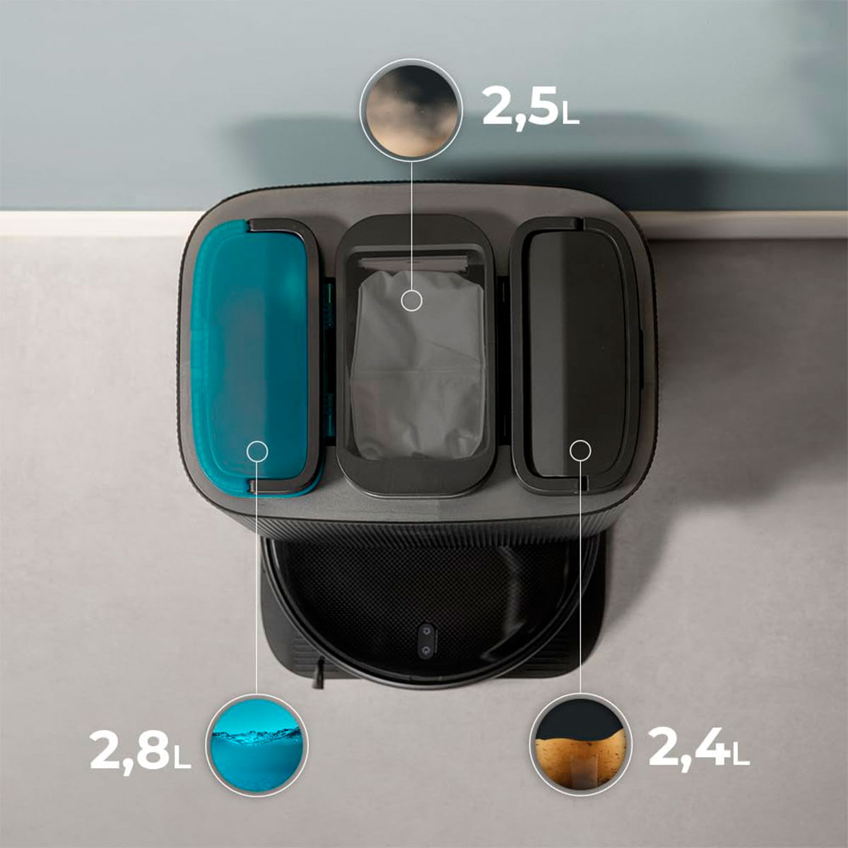 Robot aspirador Cecotec Conga 11090 Spin Revolution Home&Wash 4 en 1 WiFi base inteligente negro 4