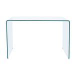 Escritorio Note cristal templado transparente 74x120x70 cm frontal