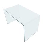 Escritorio Note cristal templado transparente 74x120x70 cm vista cenital