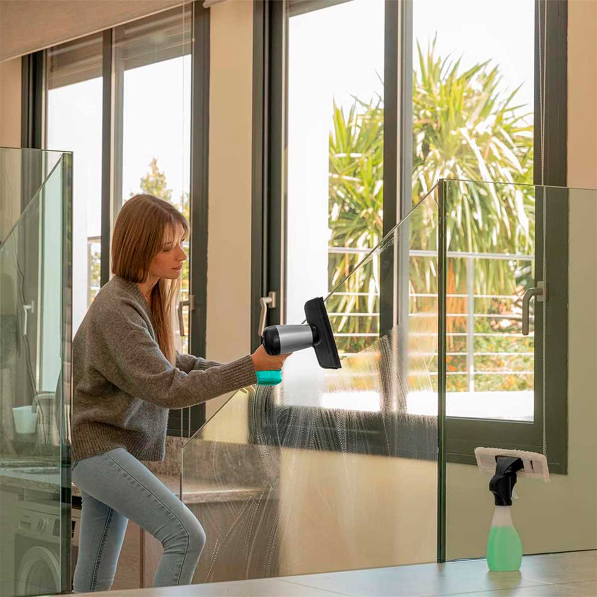 Aspirador limpiacristales Cecotec Conga Rockstar 3700 Glass 3 en 1 con accesorios inox 3