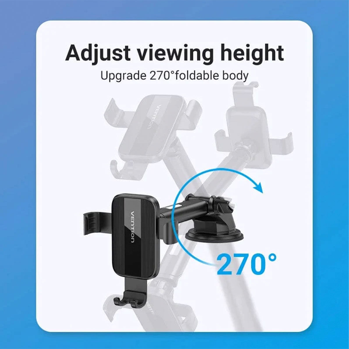 Soporte de Smartphone para coche Vention KCOB0 compatible hasta 7,2'' negro 6