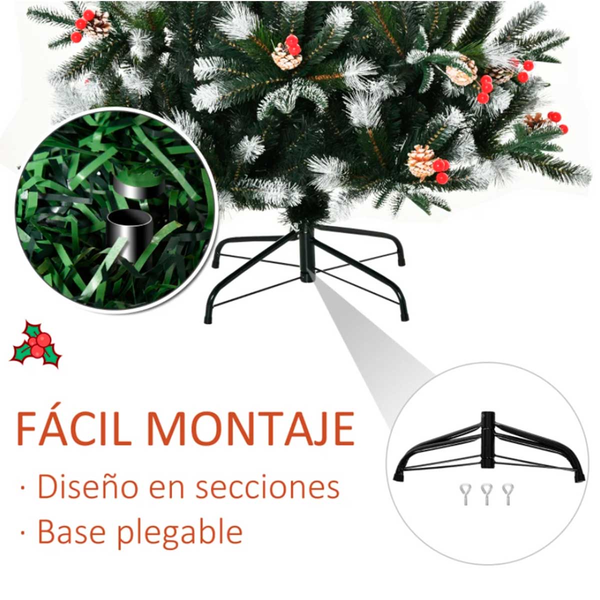 arbol-navidad-180cm-678-ramas-adornos-puntas-blancas-montaje