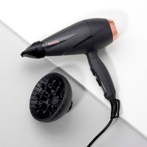 Secador de pelo Smooth Pro 2100 Babyliss 2100W tecnología iónica con accesorios negro