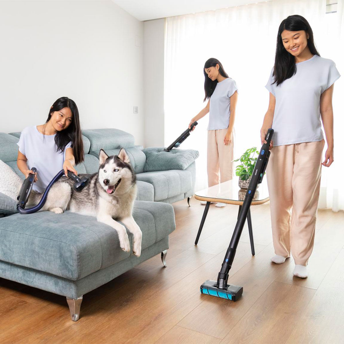 Aspirador vertical Cecotec Scoba 2100 Twice Animal 2 en 1 215W 20kPa especial animales negro 7