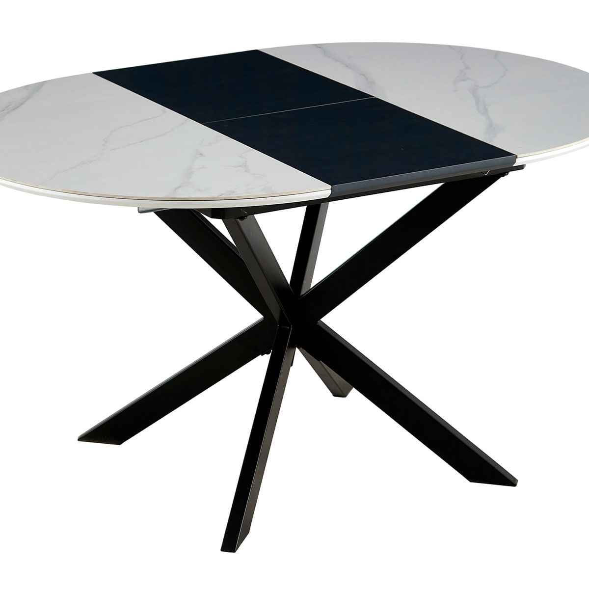 Mesa de comedor Ibiza extensible acabado cerámico blanco 75x100-140x100 cm 5