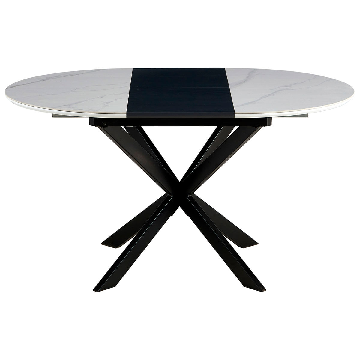 Mesa de comedor Ibiza extensible acabado cerámico blanco 75x100-140x100 cm 6