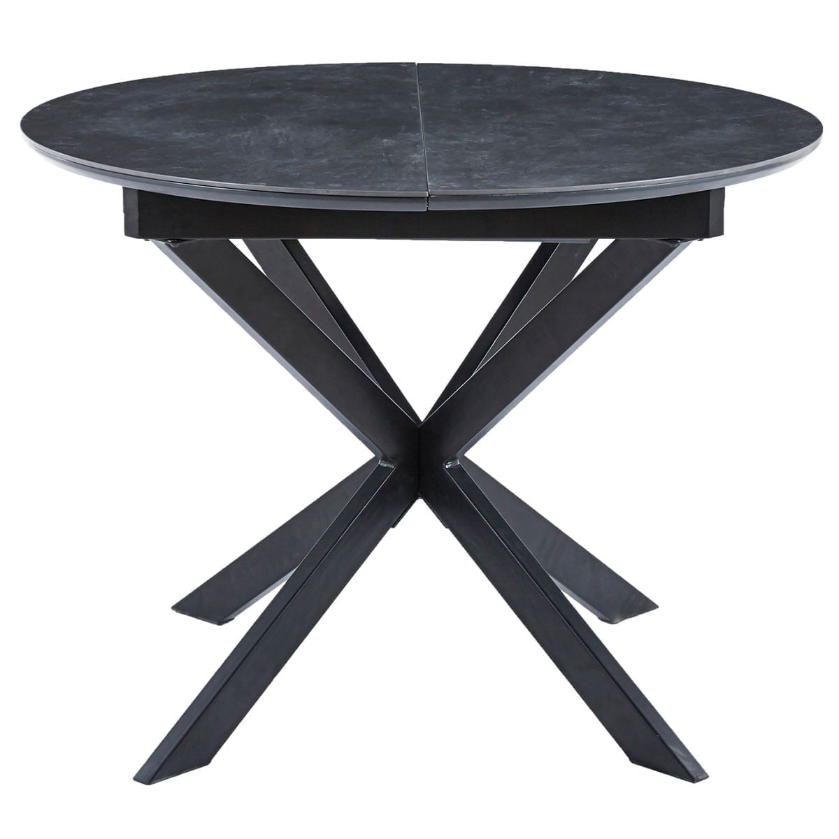 Mesa de comedor Ibiza extensible acabado cerámico negro 75x100-140x100 cm 1