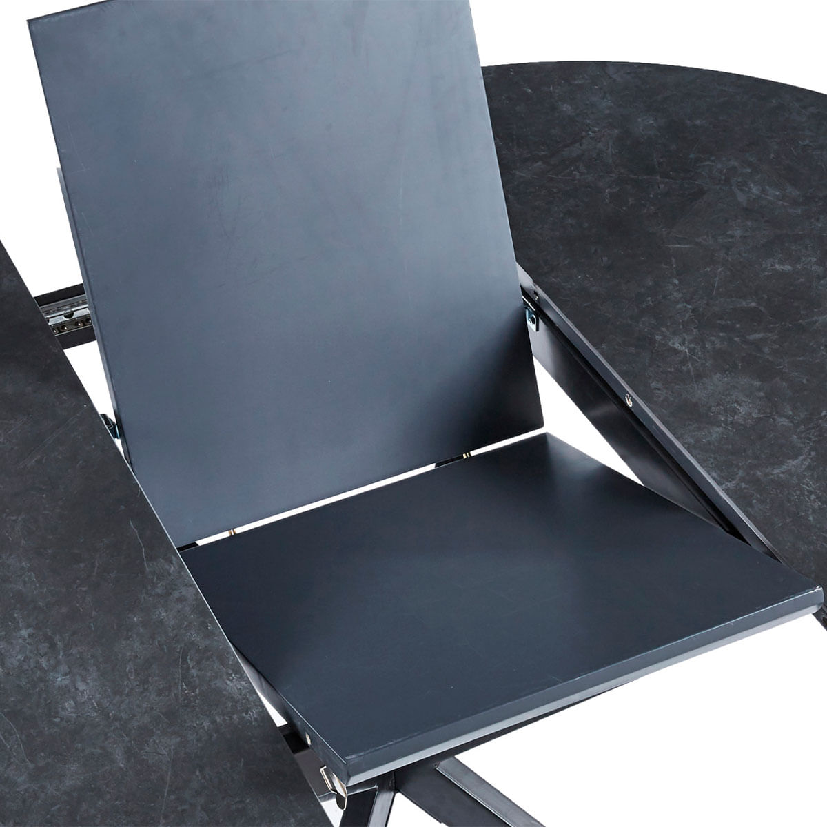 Mesa de comedor Ibiza extensible acabado cerámico negro 75x100-140x100 cm 2