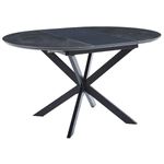Mesa de comedor Ibiza extensible acabado cerámico negro 75x100-140x100 cm 4