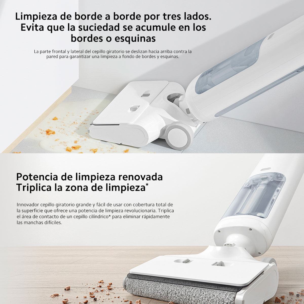 Aspirador vertical Xiaomi Truclean W10 Pro Wet Dry Vacuum 200W 3 en 1 blanco 4