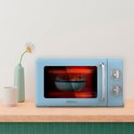 Microondas con grill Cecotec ProClean 3110 Retro 700W 20L diseño vintage azul 6