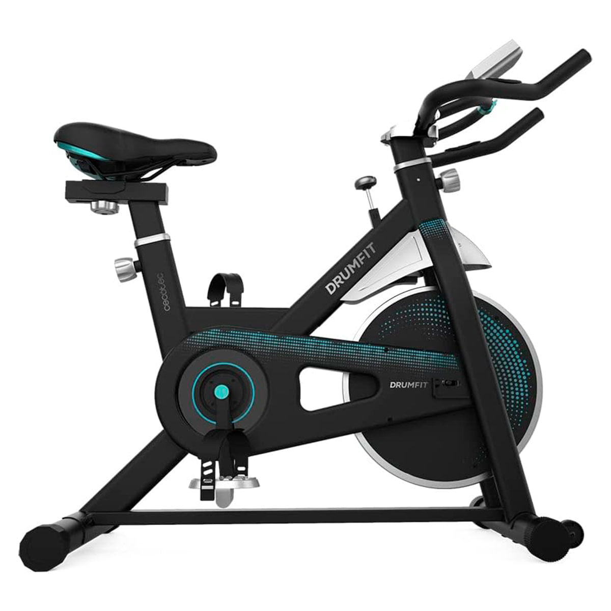 Bicicleta estática Cecotec DrumFit Indoor 13000 Delfos pantalla LCD + accesorios negro