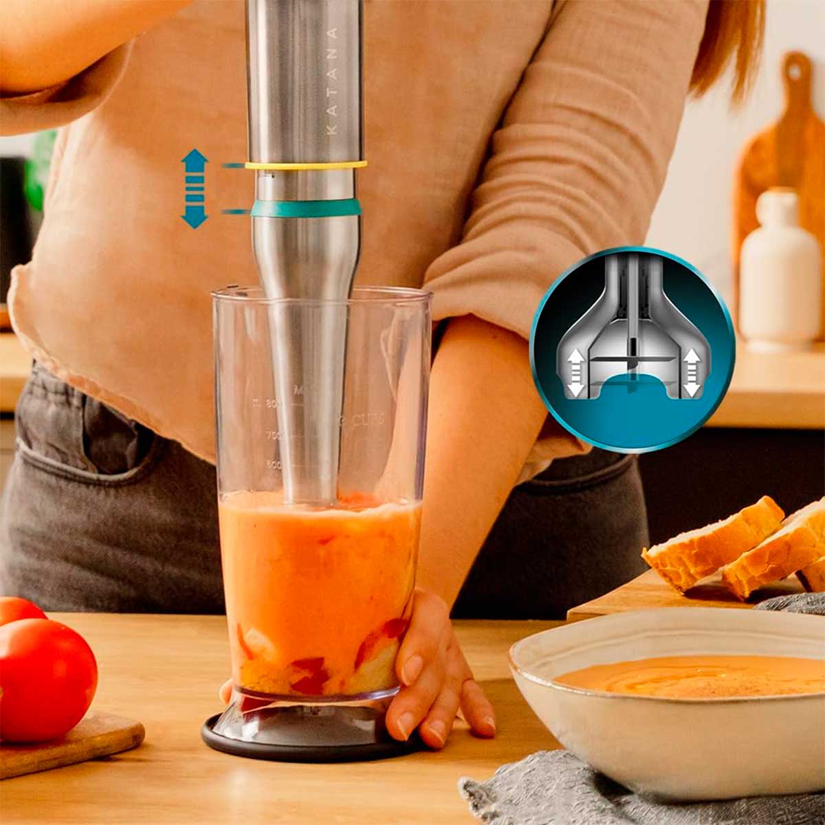 Batidora de mano Cecotec Katana 12 Jar B 1200W 21 velocidades Perreo Move negro 5